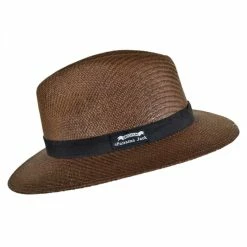 Panama Jack Ribbon Toyo Straw Safari Fedora Hat -Brixton Hats Shop 126634