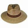 TULA HATS Striped Band Explorer Palm Straw Fedora Hat -Brixton Hats Shop 127739