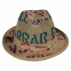 Hills Hats Of New Zealand Havana Coffee Works Jute Mod Trilby Fedora Hat