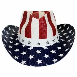 Kenny K USA Flag Toyo Straw Western Hat