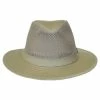 Panama Jack Mesh Crown Cotton Safari Fedora Hat -Brixton Hats Shop 148768