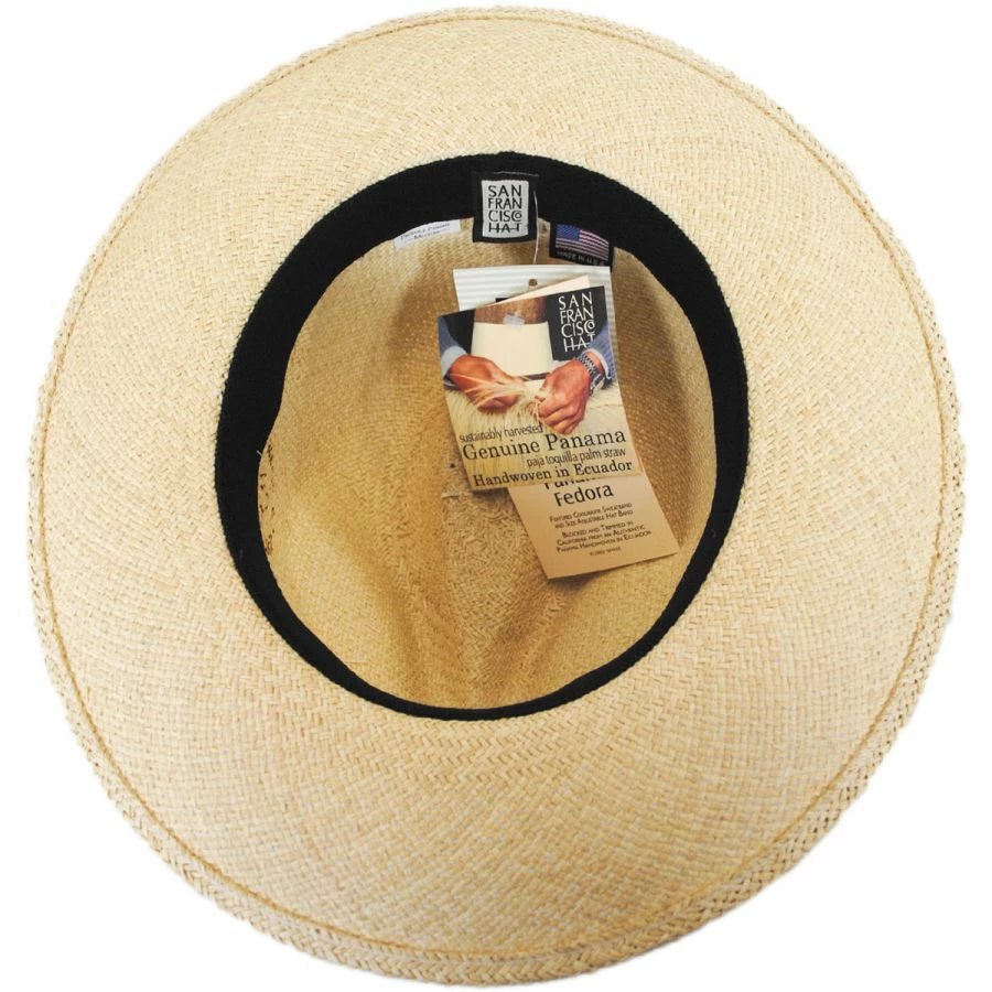 San Francisco Hat Co. Folding Panama Straw Fedora Hat 5 San Francisco Hat Co. Folding Panama Straw Fedora Hat - Image 3