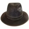 Stetson Weathered Leather Safari Fedora Hat -Brixton Hats Shop 181905