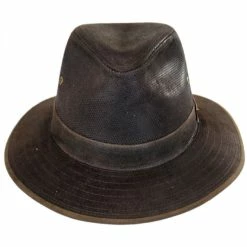 Stetson Weathered Leather Safari Fedora Hat