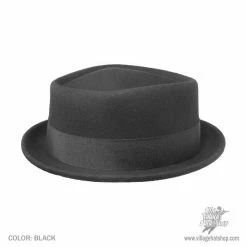 Jaxon Hats Wool Felt Diamond Crown Fedora Hat - Black 6 Jaxon Hats Wool Felt Diamond Crown Fedora Hat - Black -Brixton Hats Shop 18959