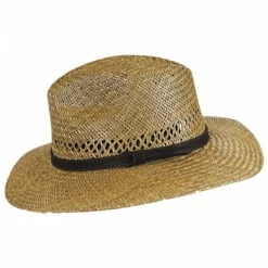 Stetson Childress Vent Seagrass Straw Safari Fedora Hat -Brixton Hats Shop 194618