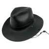 Henschel Leather Aussie Fedora Hat