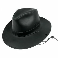 Henschel Leather Aussie Fedora Hat