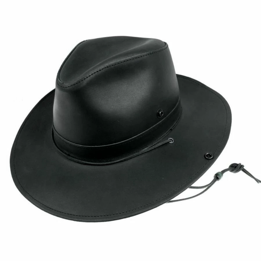 Henschel Leather Aussie Fedora Hat 4 Henschel Leather Aussie Fedora Hat - Image 2