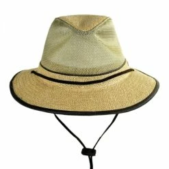 Conner Mesh Crown Hemp Fabric Safari Fedora Hat -Brixton Hats Shop 227009