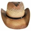 Conner Route 66 Raffia Straw Cowboy Hat -Brixton Hats Shop 227666