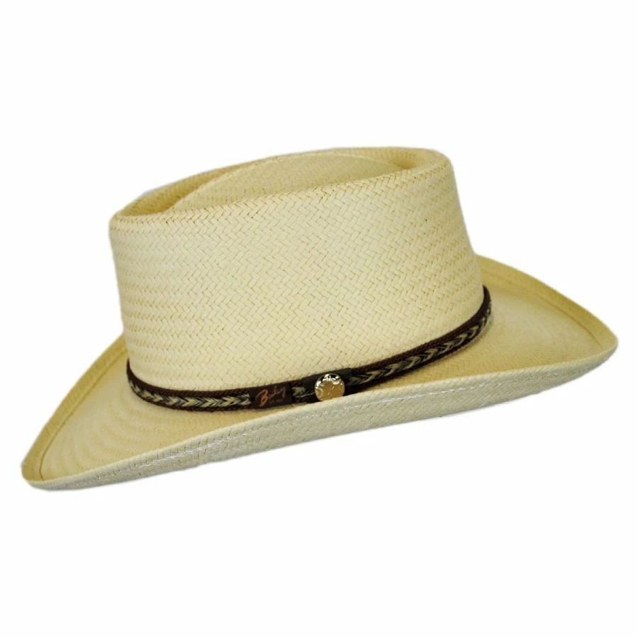 Bailey Rockett Raindura Straw Gambler Hat 4 Bailey Rockett Raindura Straw Gambler Hat - Image 2