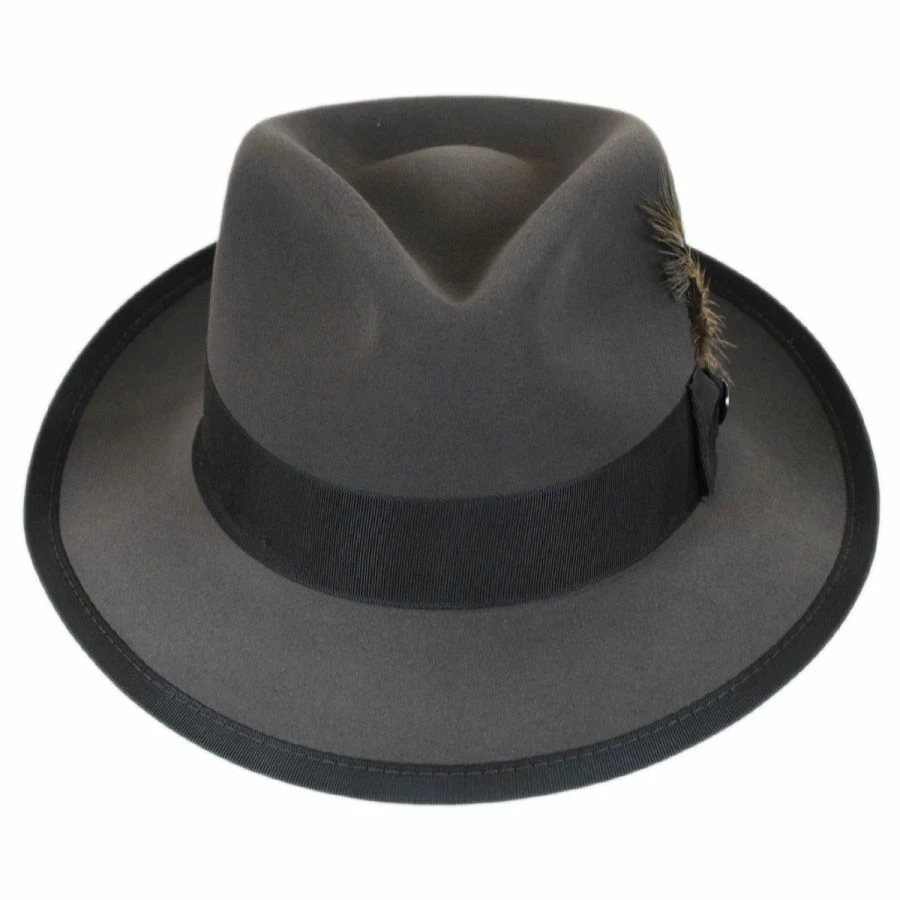 Stetson Whippet Fur Felt Fedora Hat 3 Stetson Whippet Fur Felt Fedora Hat