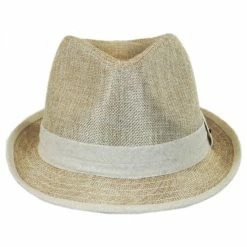 Stetson Two-Tone Vegan Linen Trilby Fedora Hat