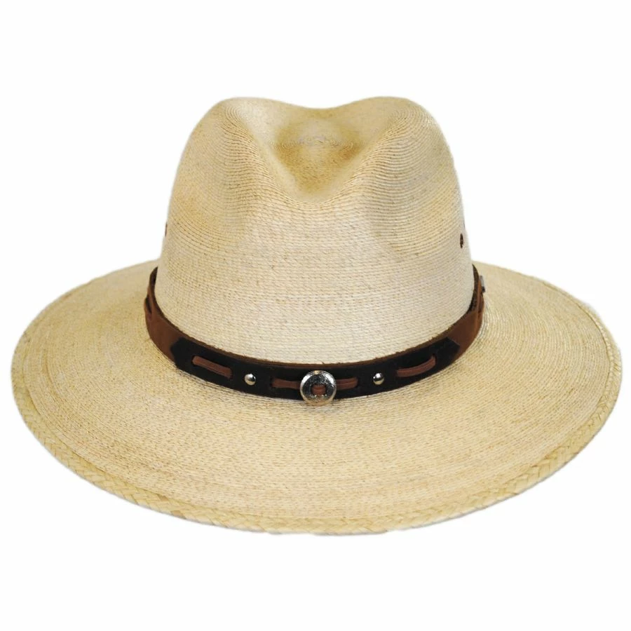 Stetson Chambers Palm Leaf Straw Aussie Hat 3 Stetson Chambers Palm Leaf Straw Aussie Hat