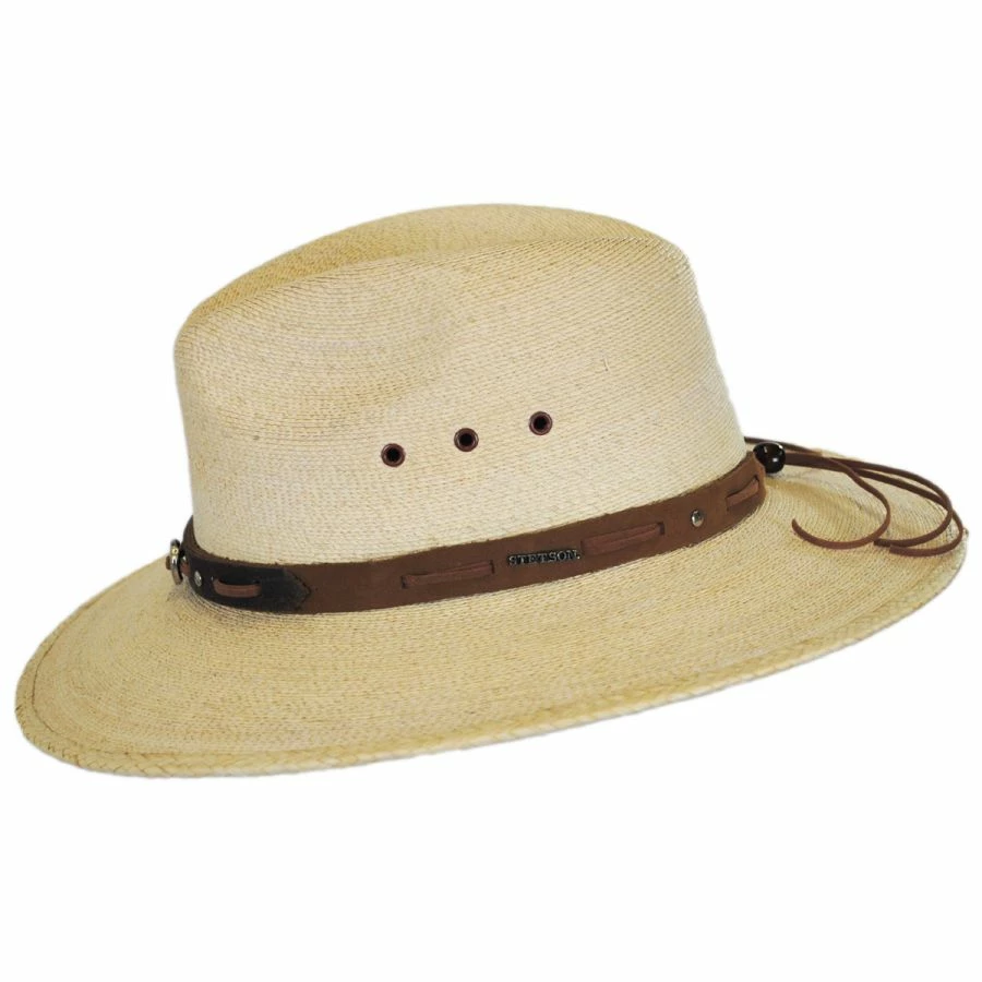 Stetson Chambers Palm Leaf Straw Aussie Hat 4 Stetson Chambers Palm Leaf Straw Aussie Hat - Image 2