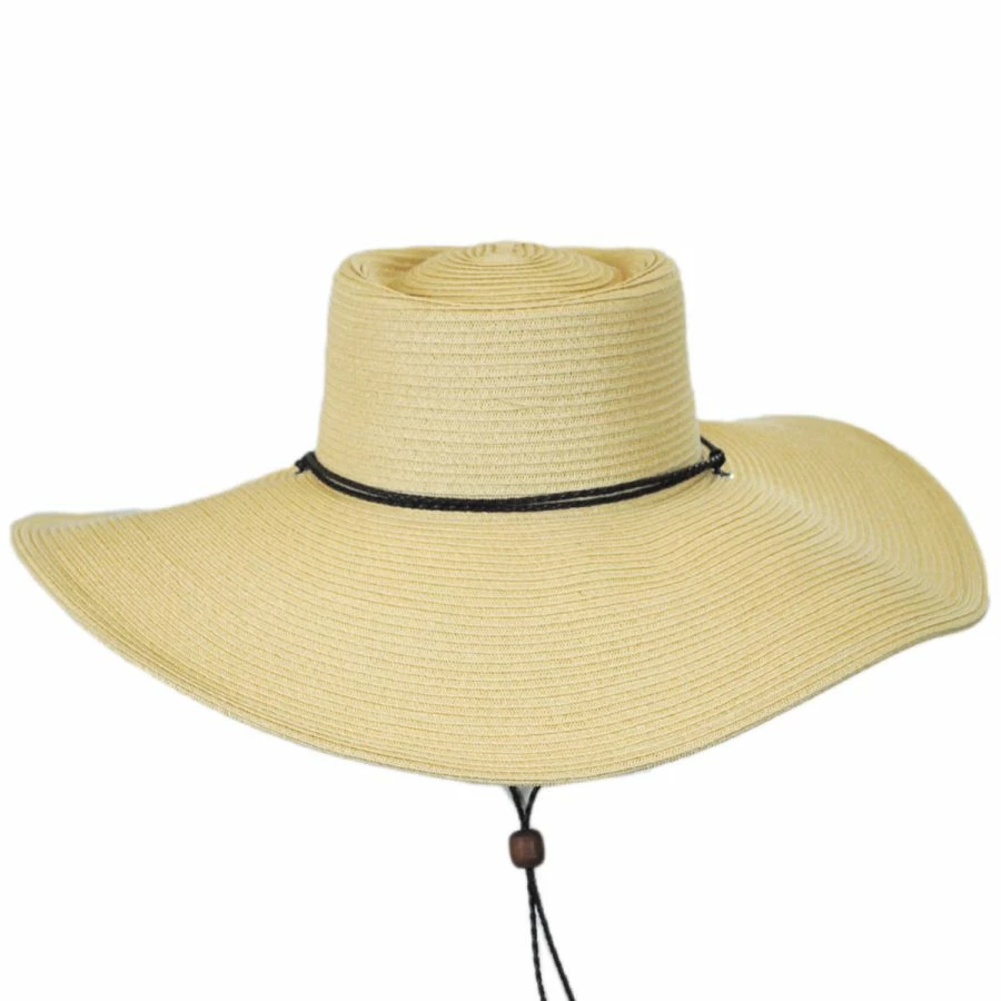 Jeanne Simmons Wide Brim Toyo Straw Gambler Hat 3 Jeanne Simmons Wide Brim Toyo Straw Gambler Hat
