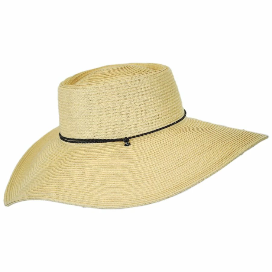 Jeanne Simmons Wide Brim Toyo Straw Gambler Hat 4 Jeanne Simmons Wide Brim Toyo Straw Gambler Hat - Image 2