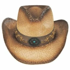 Kenny K Wildflower Aged Straw Western Hat