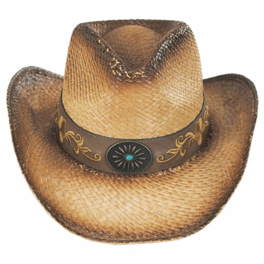 Kenny K Wildflower Aged Straw Western Hat 3 Kenny K Wildflower Aged Straw Western Hat