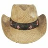 Kenny K Pink Rose Raffia Straw Western Hat -Brixton Hats Shop 281801