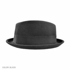 Jaxon Hats Crushable Wool Felt Diamond Crown Fedora Hat -Brixton Hats Shop 28928