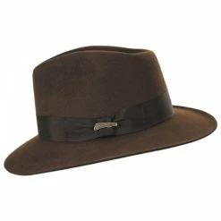 Indiana Jones Officially Licensed Fur Felt Fedora Hat 6 Indiana Jones Officially Licensed Fur Felt Fedora Hat -Brixton Hats Shop 293791