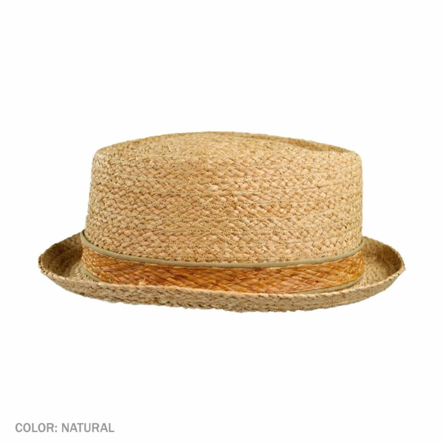 Jaxon Hats Raffia Straw Diamond Crown Fedora Hat 5 Jaxon Hats Raffia Straw Diamond Crown Fedora Hat - Image 3