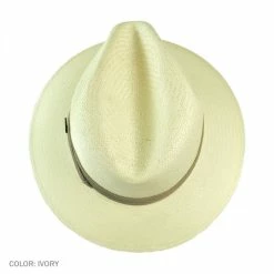 Jaxon Hats Toyo Straw Safari Fedora Hat - Khaki Band -Brixton Hats Shop 29621