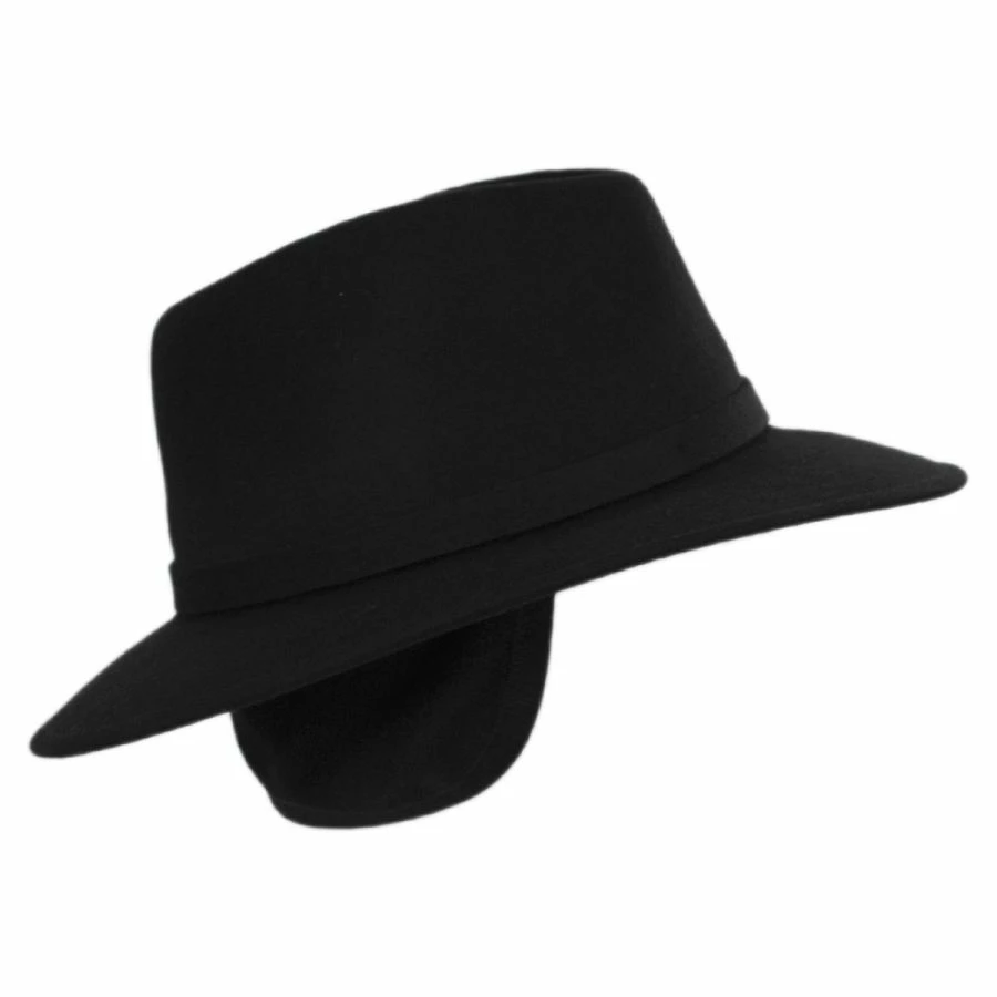 Stefeno Slope Earflap Wool Felt Fedora Hat 4 Stefeno Slope Earflap Wool Felt Fedora Hat - Image 3