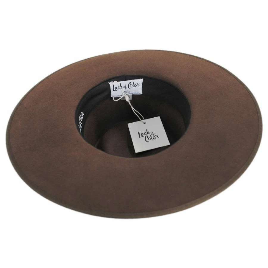 Lack Of Color Wool Felt Rancher Fedora Hat - Coco 5 Lack Of Color Wool Felt Rancher Fedora Hat - Coco - Image 3