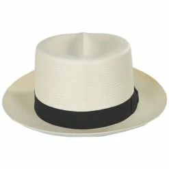 Dobbs Optimo Shantung Straw Fedora Hat