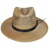 Stetson Peak View Shantung Straw Safari Fedora Hat