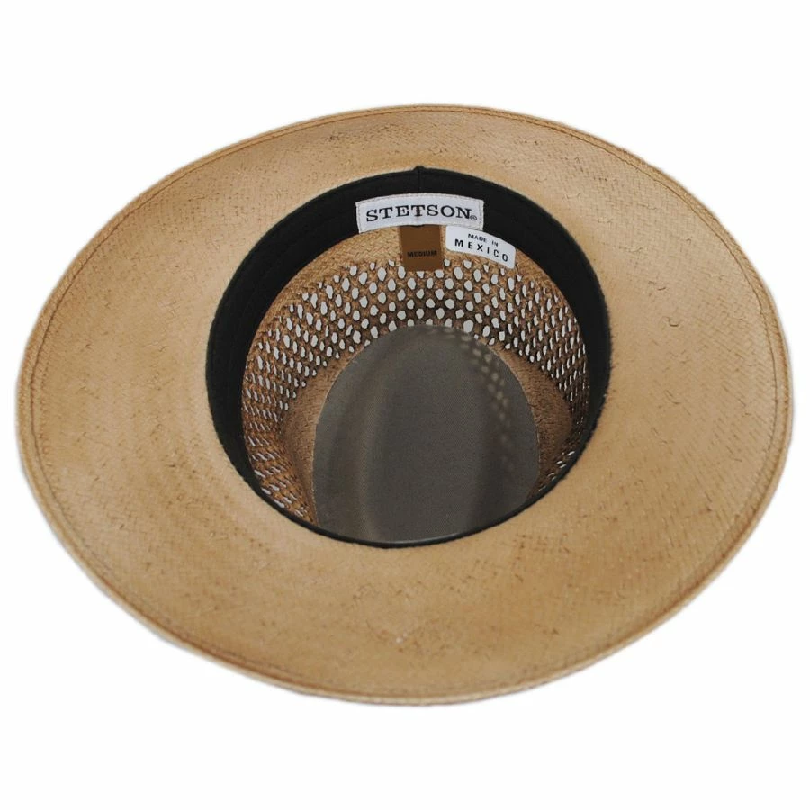 Stetson Peak View Shantung Straw Safari Fedora Hat 5 Stetson Peak View Shantung Straw Safari Fedora Hat - Image 3