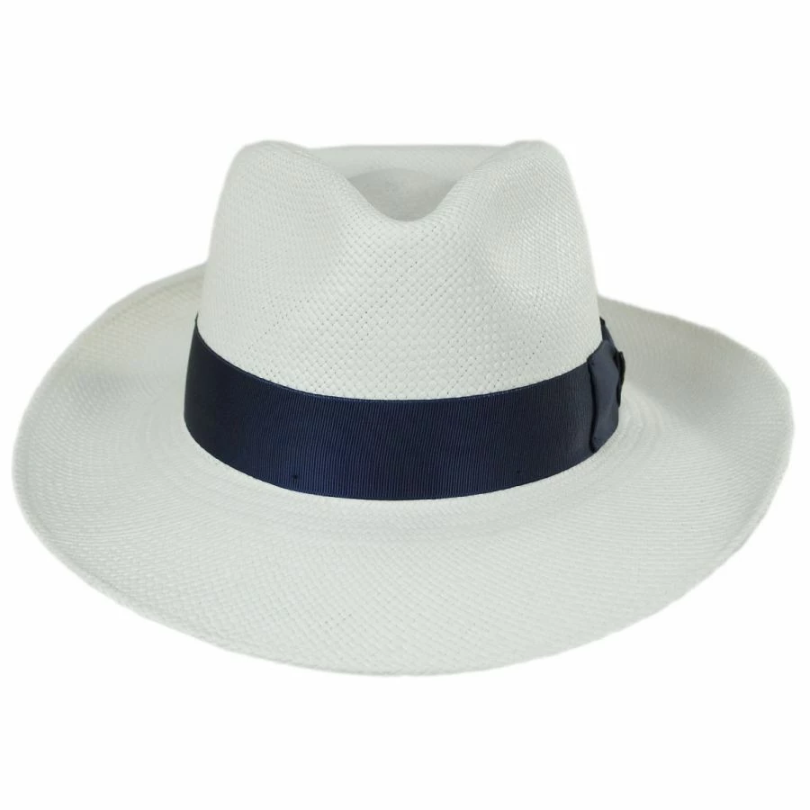 BIGALLI Santorini Panama Straw Fedora Hat 3 BIGALLI Santorini Panama Straw Fedora Hat