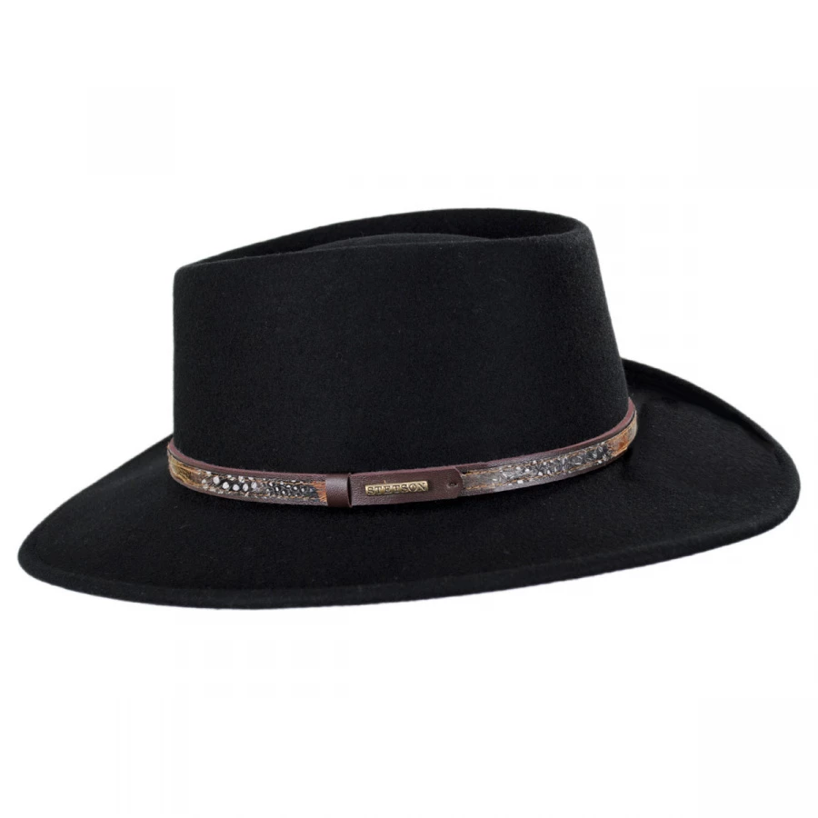 Stetson Kelso Crushable Wool Felt Gambler Western Hat 4 Stetson Kelso Crushable Wool Felt Gambler Western Hat - Image 2
