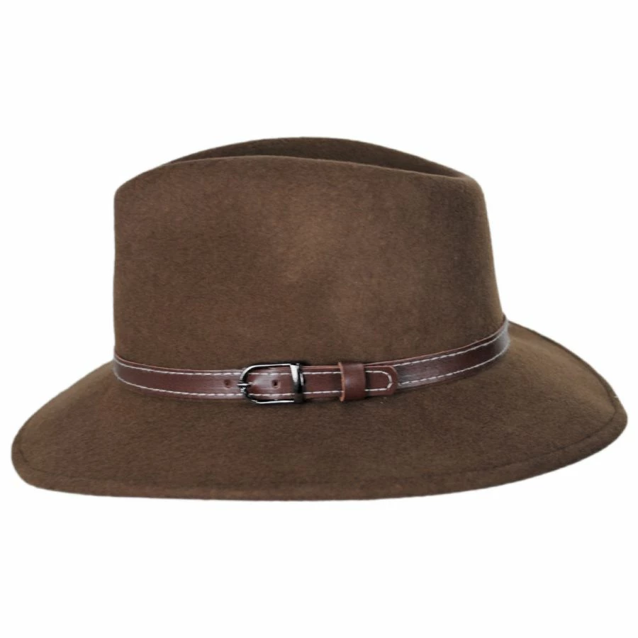 Toucan Collection Leather Band Wool Felt Fedora Hat 4 Toucan Collection Leather Band Wool Felt Fedora Hat - Image 2