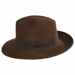 Stefeno Buck Fur Felt Wide Brim Fedora Hat -Brixton Hats Shop 343038