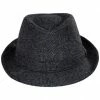 Jaxon Hats Herringbone Wool Trilby Fedora Hat