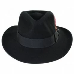 Jaxon Hats Ford Crushable Wool Felt Fedora Hat