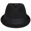 Jaxon Hats Dekker Crushable Wool Felt Trilby Fedora Hat
