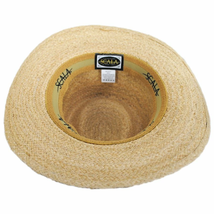 Scala Global Raffia Straw Outback Fedora Hat 5 Scala Global Raffia Straw Outback Fedora Hat - Image 3