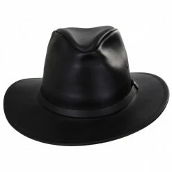 Henschel Leather Safari Fedora Hat