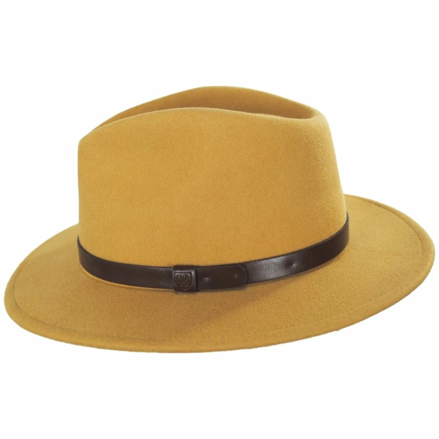 Brixton Hats Messer Wool Felt Fedora Hat - Honey 4 Brixton Hats Messer Wool Felt Fedora Hat - Honey - Image 2