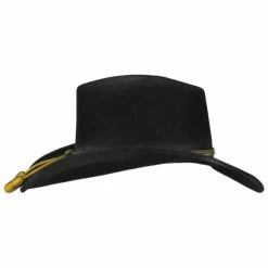 Stetson John Wayne The Fort Wool Felt Crushable Western Hat - Black -Brixton Hats Shop 378095