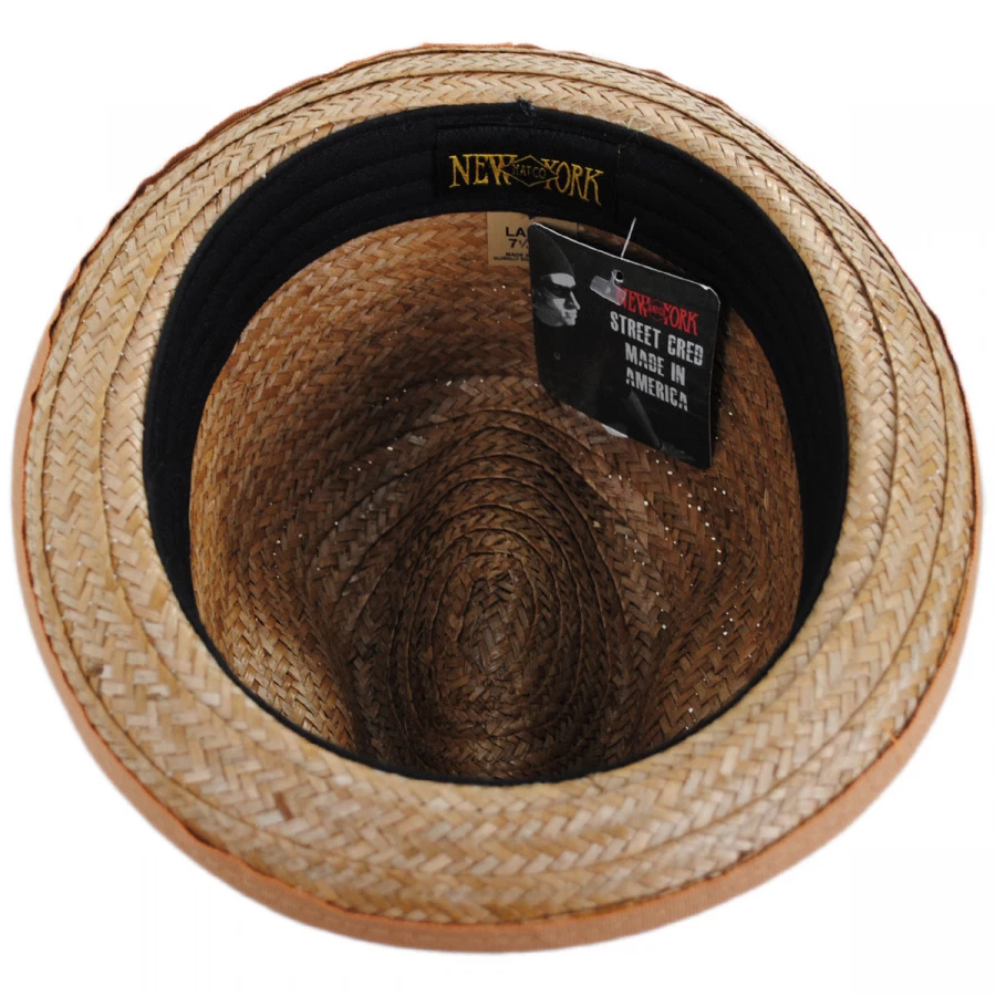 New York Hat Company Coconut Straw Stingy Fedora Hat 5 New York Hat Company Coconut Straw Stingy Fedora Hat - Image 3