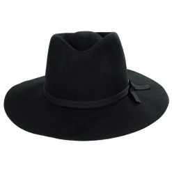 Brixton Hats Joanna Packable Wool Felt Fedora Hat - Black