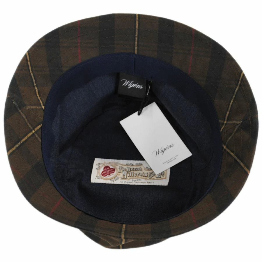 Wigens Caps British Millerain Waxed Plaid Cotton Rain Bucket Hat 5 Wigens Caps British Millerain Waxed Plaid Cotton Rain Bucket Hat - Image 3