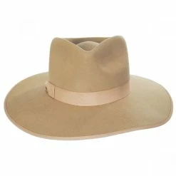 Lack Of Color Wool Felt Rancher Fedora Hat - Caramel