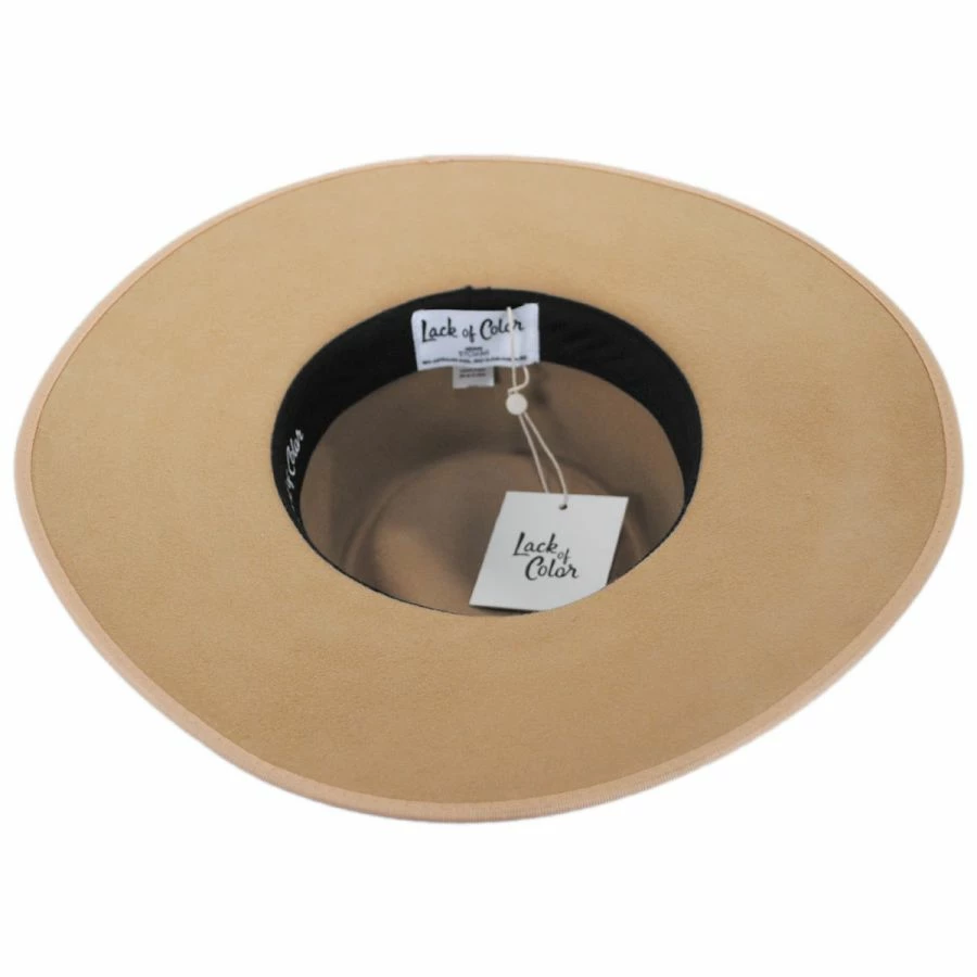 Lack Of Color Wool Felt Rancher Fedora Hat - Caramel 5 Lack Of Color Wool Felt Rancher Fedora Hat - Caramel - Image 3